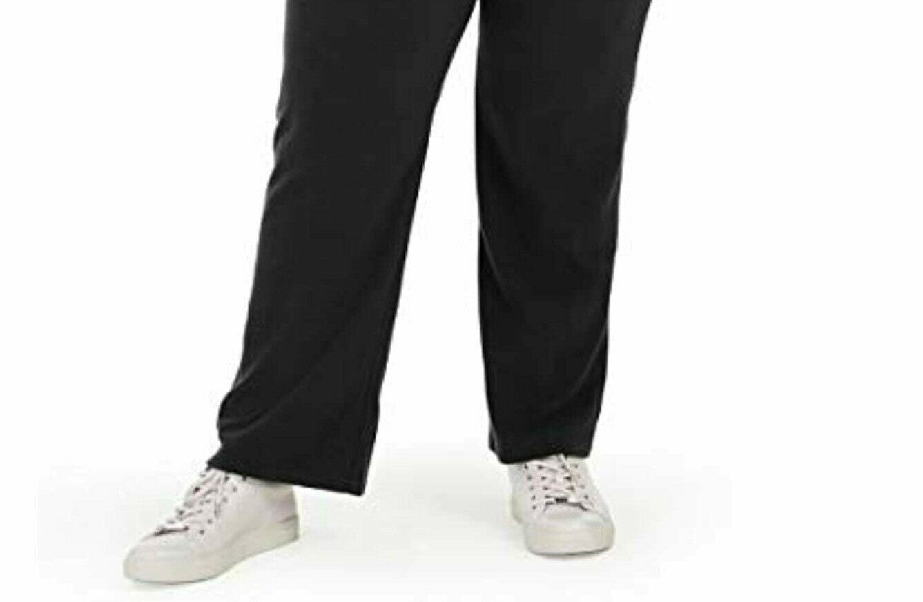 Calça de aquecimento Karen Scott Plus Size Preta Tamanho 3X