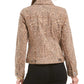 Jaqueta jeans feminina com estampa de leopardo Style &amp; Co, amarela, tamanho pequeno