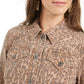 Jaqueta jeans feminina com estampa de leopardo Style &amp; Co, amarela, tamanho pequeno