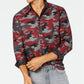 Camisa camuflada masculina American Rag vermelha tamanho grande