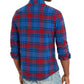 Camisa xadrez Brady masculina American Rag, azul, tamanho XXG