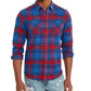 Camisa xadrez Brady masculina American Rag, azul, tamanho pequeno