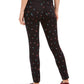 Calça jeans skinny feminina Charter Club com estampa floral, preta, tamanho 8