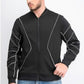 Jaqueta de malha masculina com zíper frontal e cano curto da INC International Concepts, preta, tamanho pequeno