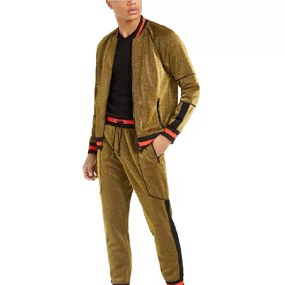 Jaqueta Disco Track Masculina INC International Concepts, Tamanho Dourado, Extra Grande, Alta