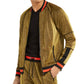 Jaqueta Disco Track Masculina INC International Concepts Dourada Tamanho 3XB