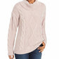Suéter feminino Charter Club com decote careca e glitter, rosa, tamanho XX-G