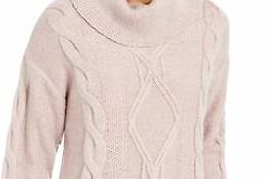 Suéter feminino Charter Club com decote careca e glitter, rosa, tamanho XX-G