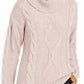 Suéter feminino Charter Club com decote careca e glitter, rosa, tamanho XX-G