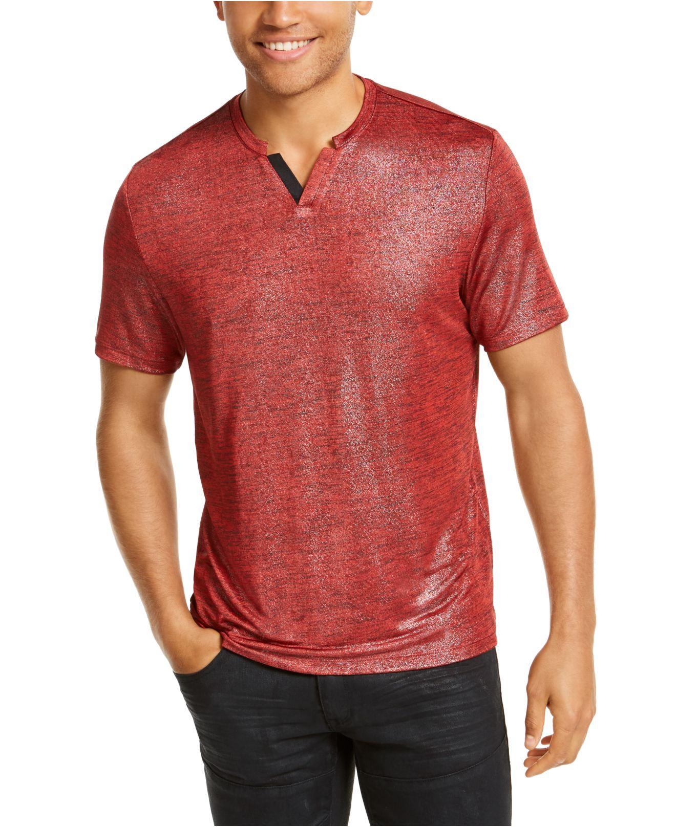 Camiseta masculina Galaxy da INC International Concepts vermelha tamanho 2 extra grande