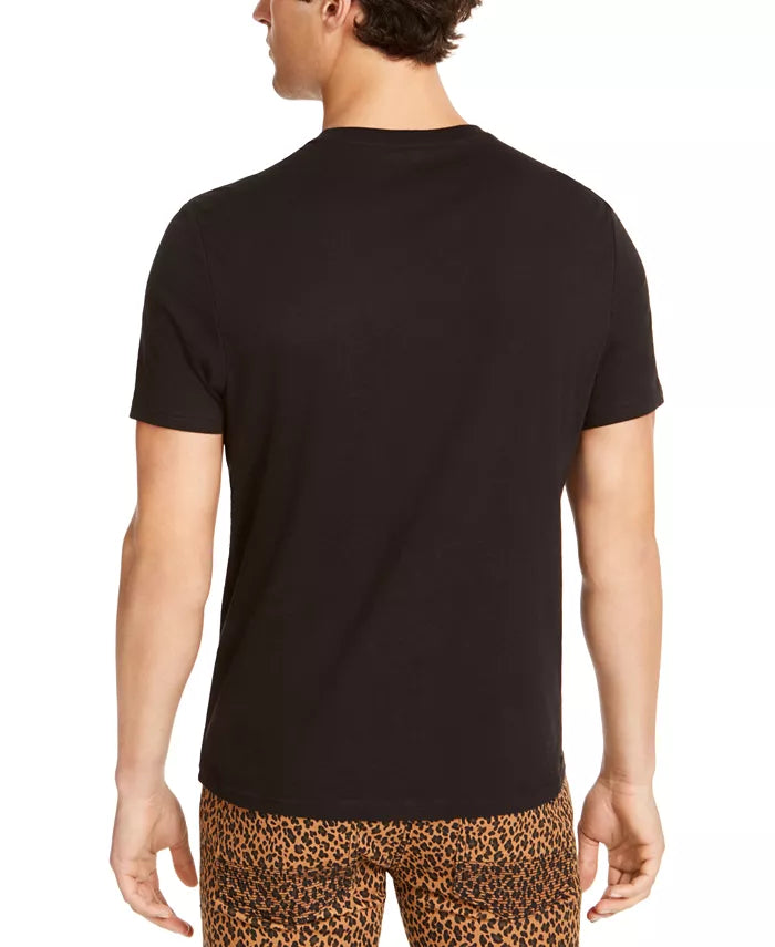 Camiseta masculina de malha com zíper INC International Concepts, preta, tamanho extra grande