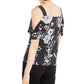 Blusa feminina de ombro descoberto INC International Concepts, preta, tamanho grande
