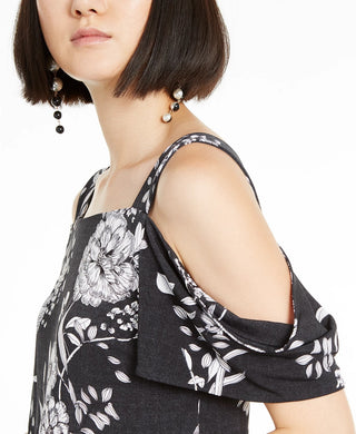 Blusa feminina de ombro descoberto INC International Concepts, preta, tamanho grande