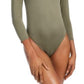 Body feminino Bar III com decote redondo, verde, tamanho grande