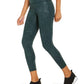 Leggings femininas Ideology com estampa animal em tons verde-escuro, tamanho X-S