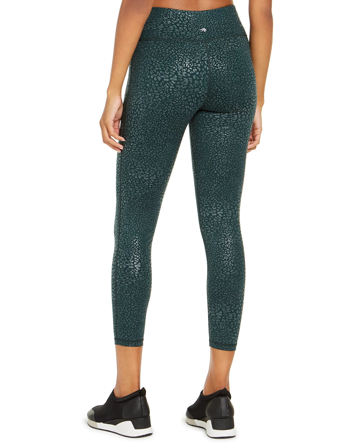 Leggings femininas Ideology com estampa animal em tons verde-escuro, tamanho X-S