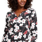 Karen Scott Blusa Feminina Petite Glitter com Estampa Floral Vermelha Tamanho Petite Pequeno