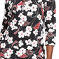 Karen Scott Blusa Feminina Petite Glitter com Estampa Floral Vermelha Tamanho Petite Pequeno