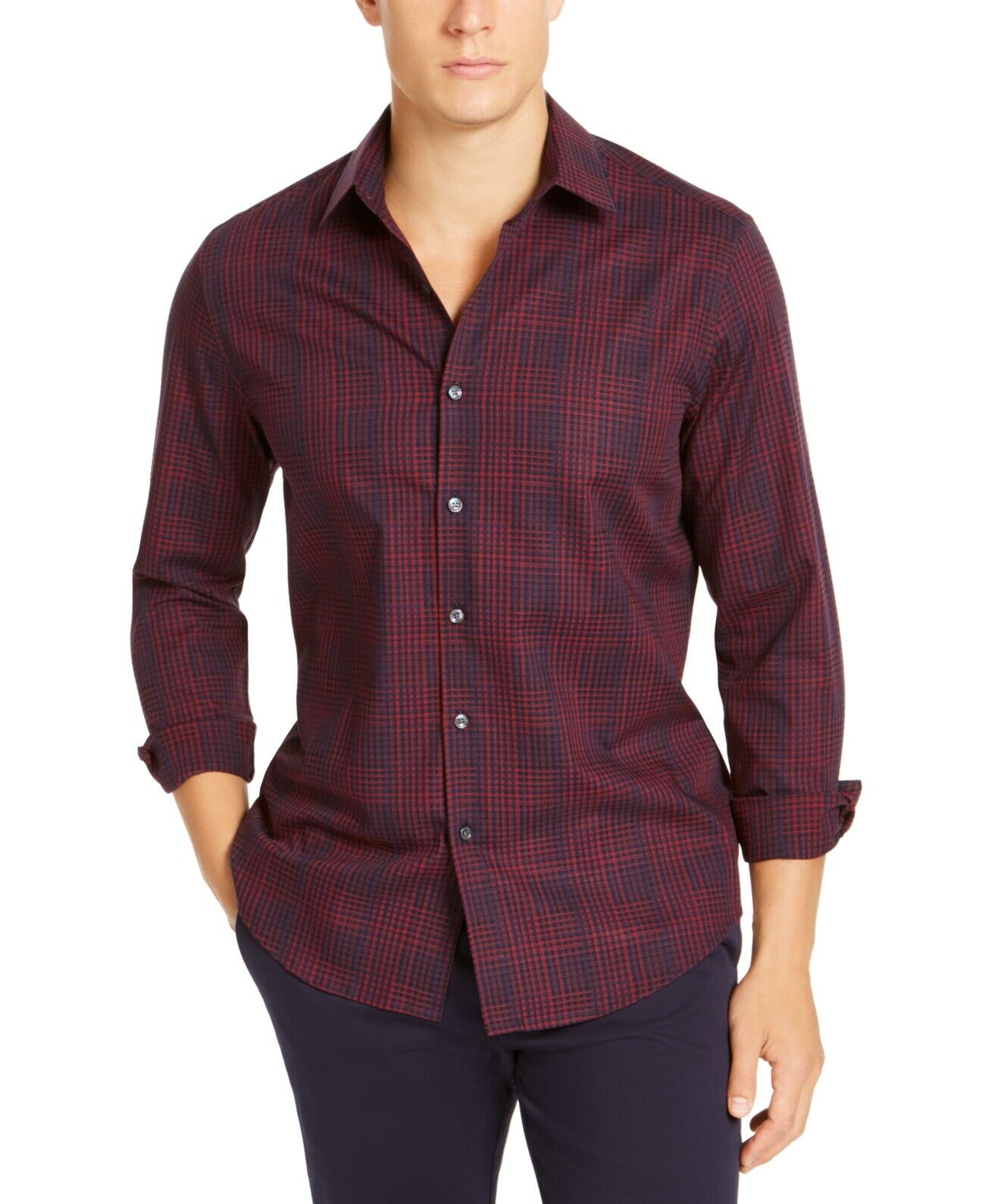 Camisa masculina com estampa de medalhão Tasso Elba vermelha tamanho 2 extra grande