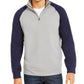 Moletom masculino Club Room com estampa de lã elástica e blocos de cores, azul, tamanho extra grande