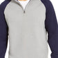 Moletom masculino Club Room com estampa de lã elástica e blocos de cores, azul, tamanho extra grande