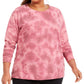 Ideology Moletom feminino plus size tie-dye roxo tamanho XXX-G