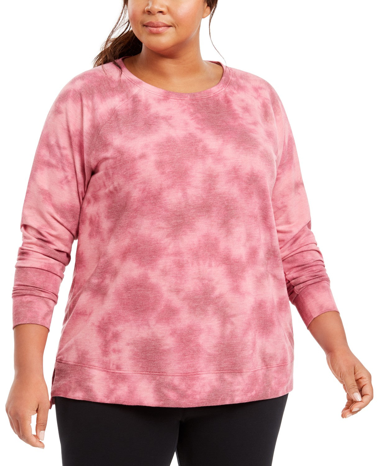 Ideology Moletom feminino plus size tie-dye roxo tamanho XXX-G