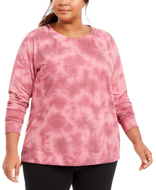 Ideology Moletom feminino plus size tie-dye roxo tamanho XXX-G