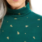 Blusa de gola alta com estampa de árvore feminina Karen Scott, verde, tamanho extra grande