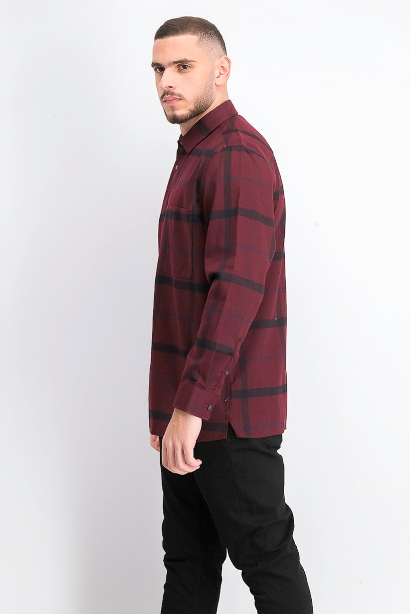 Camisa xadrez escovada de corte clássico masculina Alfani, tamanho XX-G