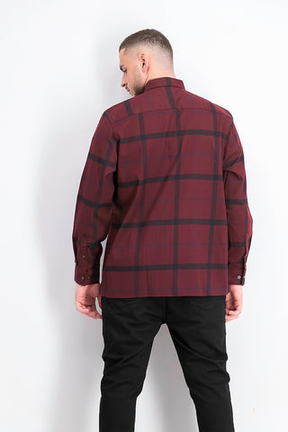 Camisa xadrez escovada de corte clássico masculina Alfani, tamanho XX-G