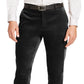 Calça de veludo slim fit grande e alta masculina da INC International Concepts, preta, tamanho 52B