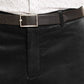 Calça de veludo slim fit grande e alta masculina da INC International Concepts, preta, tamanho 52B