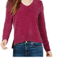 Suéter feminino Maison Jules com gola alta rosa tamanho extra grande