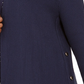 Cardigan feminino de algodão com botões laterais e abertura frontal, tamanho extra grande, azul, da coleção JM