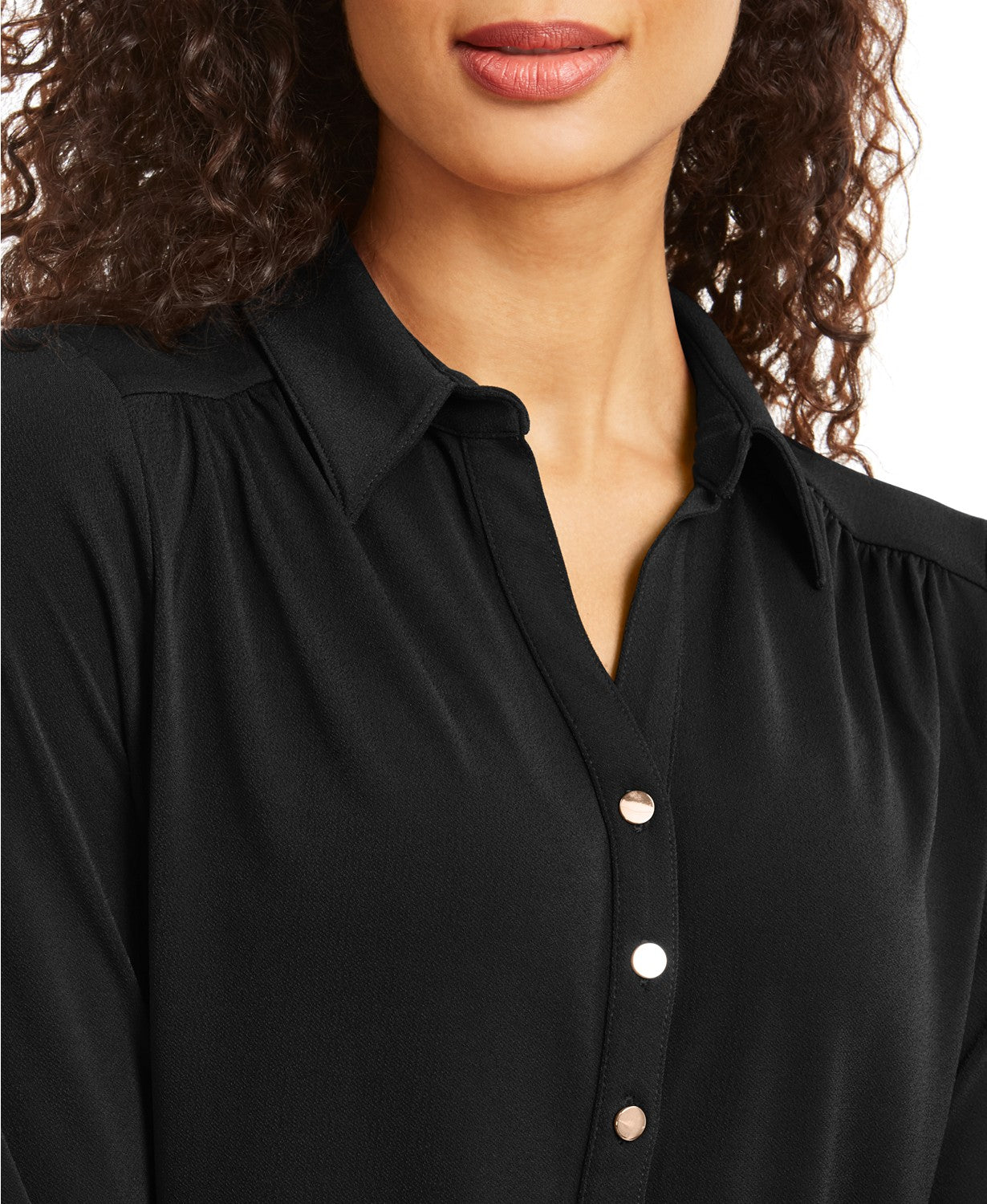 Camisa polo feminina de malha Charter Club, preta, tamanho X-S