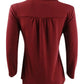 Camisa polo feminina de malha Charter Club, tamanho grande, vinho, Carriage