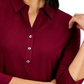 Camisa polo feminina de malha Charter Club, tamanho vinho, extra pequeno