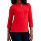Camisa polo feminina de malha Charter Club vermelha tamanho XX-G