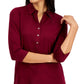 Camisa polo feminina de malha Charter Club vermelha tamanho pequeno