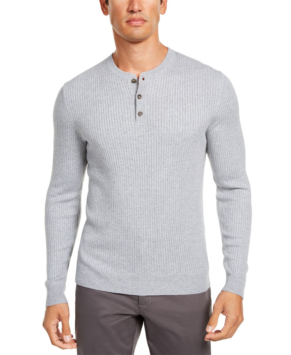 Camisa Tasso Elba Luxe Henley Masculina Cinza Tamanho XX-G