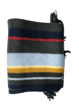 Cachecol listrado masculino Alfani azul tamanho regular
