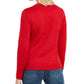 Karen Scott Suéter Feminino Rena Emaranhada com Lantejoulas Vermelho Tamanho Extra Grande