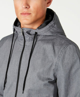 American Rag Men's Zip-Front Hooded Jacket Gray Size XX-Large
