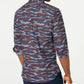Camisa social masculina com gola estampada American Ran, tamanho clássico grande