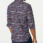 Camisa social masculina com gola estampada American Ran, tamanho médio, clássica