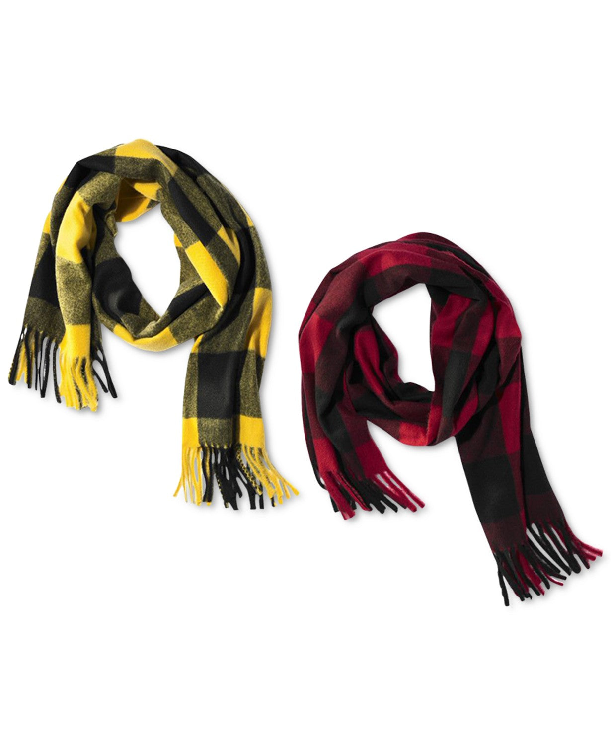 Cachecol Alfani Masculino Buffalo Xadrez Vermelho Tamanho Único