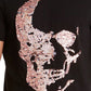 Camiseta masculina com estampa de caveira e lantejoulas Renew da INC International Concepts, preta, tamanho médio