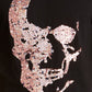 Camiseta masculina com estampa de caveira e lantejoulas Renew da INC International Concepts, preta profunda, tamanho grande