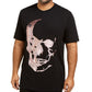 Camiseta masculina grande e alta com estampa de caveira e lantejoulas da INC International Concepts, preta, tamanho extragrande